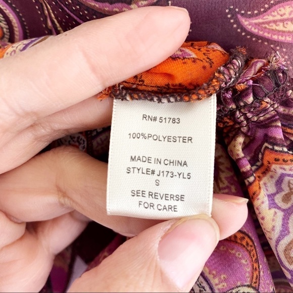 Asymmetrical hem sequins ruffle blouse Small - Picture 9 of 11